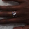 Anello Éole, edizione in ottone placcato argento rodiato