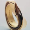 Anello Ormé Edition placcato oro con pelle color cammello