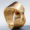 Anello ricurvo Éole, edizione placcata in oro a carati