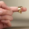 Anello ricurvo Éole, edizione placcata in oro a carati