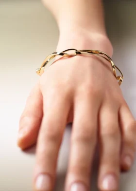 Bracciale a catena Éole, edizione con placcatura in oro carati