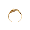 Bracciale a cuffia Éole in pelle color taupe