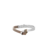 Bracciale Ormé Edition in argento rodiato con pelle color taupe