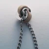 Collana Ormé Edition in argento rodiato con pelle color taupe