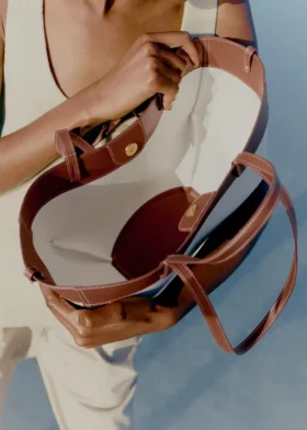 Cyme Mini Edition in tela color cognac