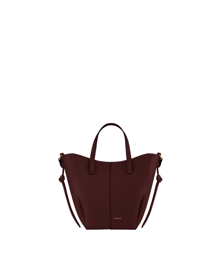 Cyme Tote Nano Edition in ciliegio nero testurizzato