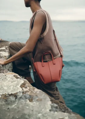 Cyme Tote Nano Edition Terracotta testurizzata