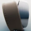 Ormé Cuff Edition Argento rodiato con pelle color taupe