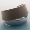 Ormé Cuff Edition Argento rodiato con pelle color taupe